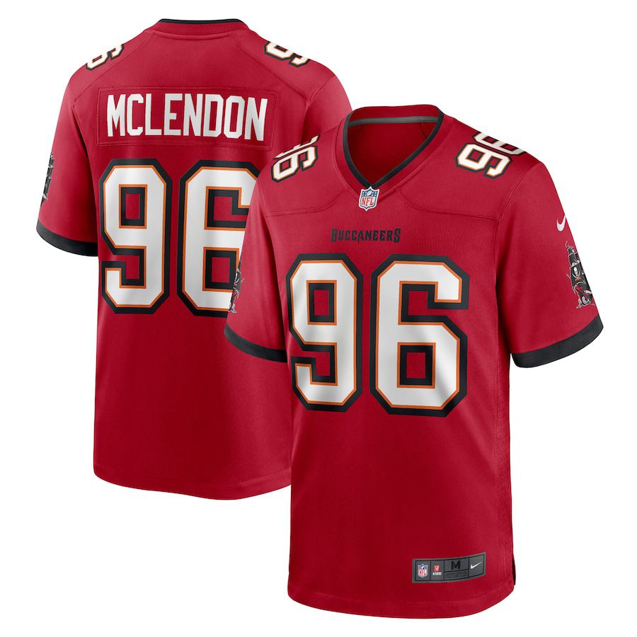 Men Tampa Bay Buccaneers #96 Steve McLendon Nike Red Game NFL Jersey->tampa bay buccaneers->NFL Jersey